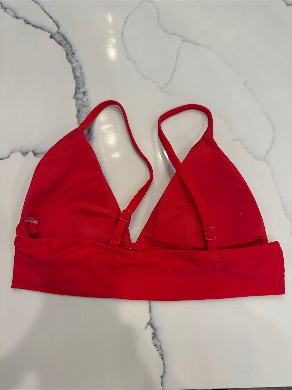 Aerie red triangle bikini swim top size large - Picture 2 of 3